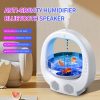Black 3-in-1 Anti-Gravity Water Drop Humidifier with Bluetooth Speaker & LED Fish Tank Light - Image 2