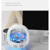 Pink 3-in-1 Anti-Gravity Water Drop Humidifier with Bluetooth Speaker & LED Fish Tank Light - Image 8