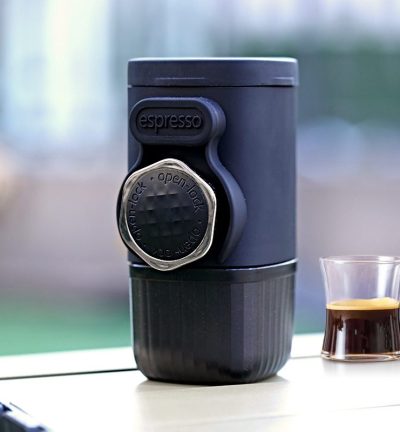 Portable Hand-Press Espresso Maker - Compact Capsule & Powder Coffee Machine