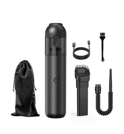 Black Versatile 2-in-1 Cordless Handheld Vacuum Cleaner & Blower - USB Rechargeable, High-Power for Car & Home