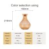 Light Woodgrain 500ml Wood-Grain Essential Oil Aroma Diffuser with Lattice Design and Humidifier - Image 3