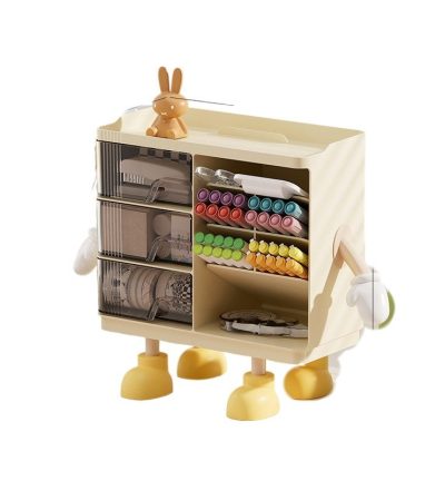 Desktop stationery storage box + 2 hands and 4 feet (large size)