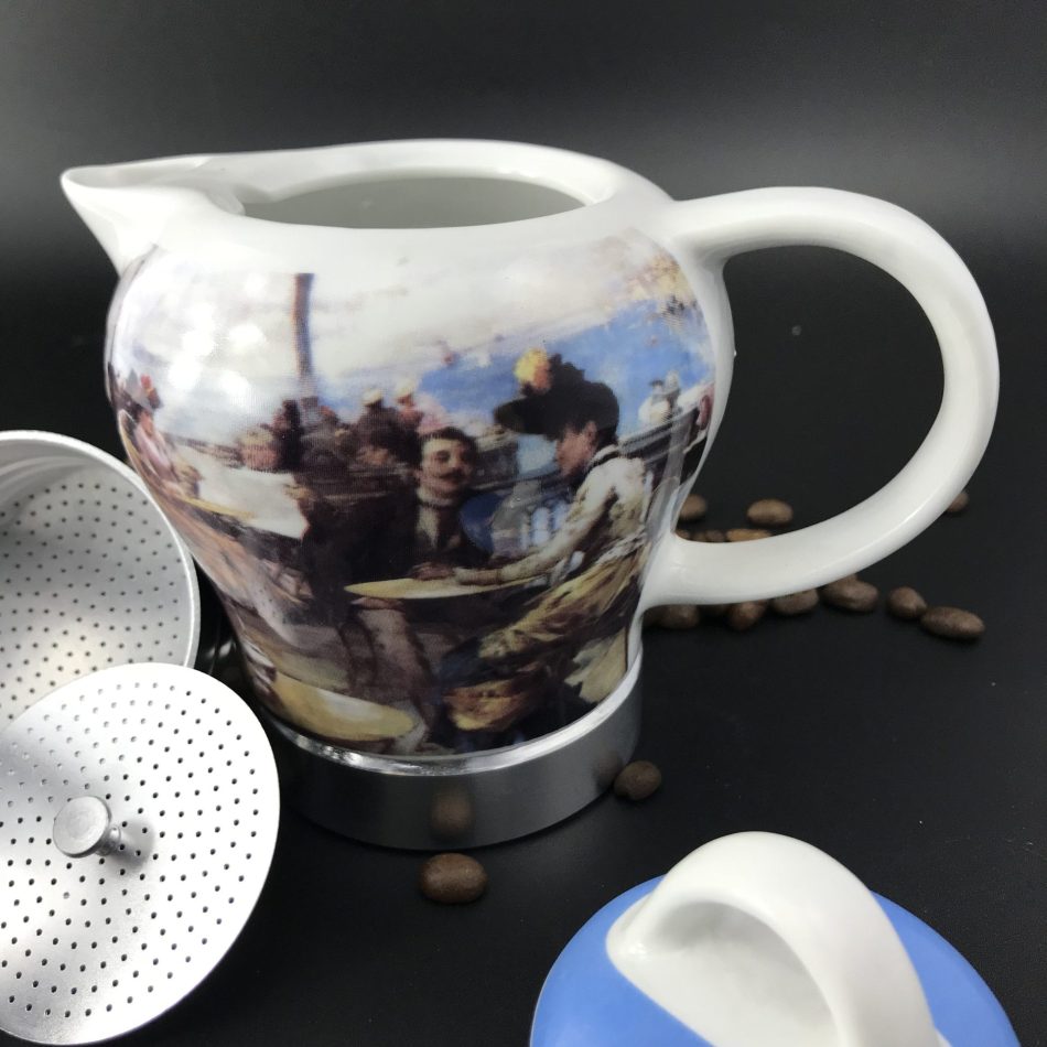 Afternoon Tea Vintage Porcelain Ceramic Italian Stove Top Espresso Coffee Maker 3-4Cups 200ml - Image 3