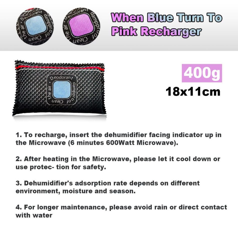 Dryer Keep Windscreen Microwave Recharge Dryer Car Dehumidifier Moisture Absorber Bag - Image 3