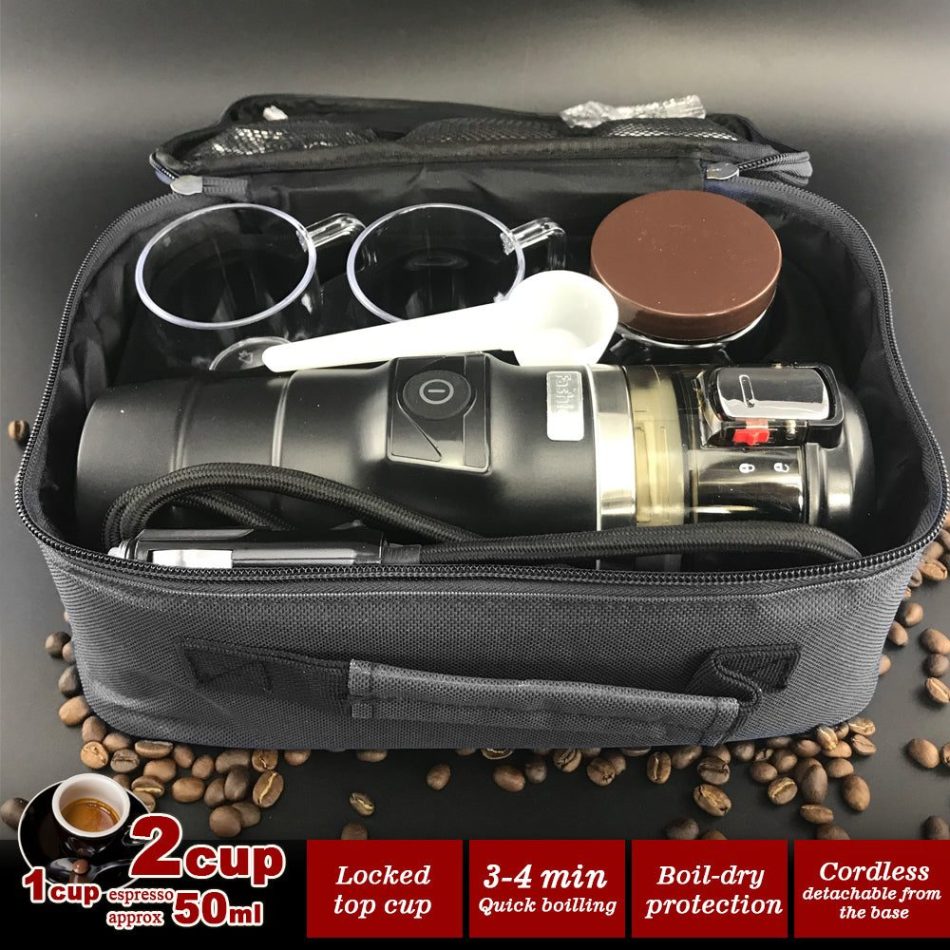12V Car Espresso Moka Coffee Maker Set Espresso In Car Coffee Machine With 2Cups - Image 4