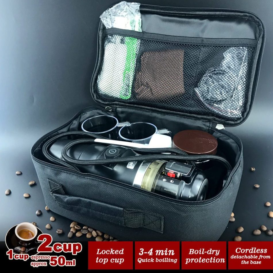 12V Car Espresso Moka Coffee Maker Set Espresso In Car Coffee Machine With 2Cups - Image 5