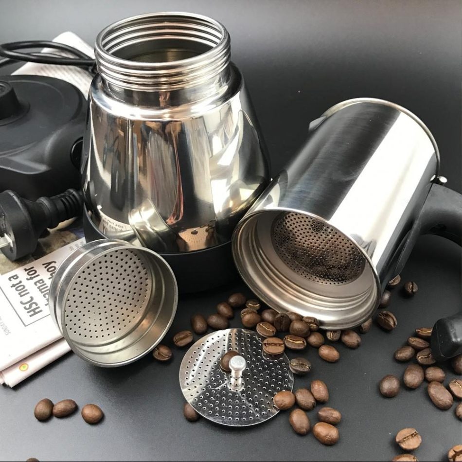 Electric Espresso Moka Coffee Make 6Cups Stainless Steel Italian Classic AU STOCK - Image 7