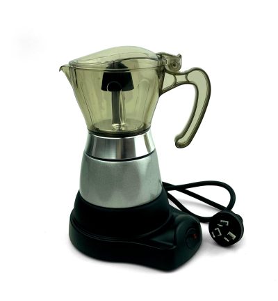 High Pressure Electric Moka Coffee Maker/Cafeteria Espresso 4Cup PC & Aluminum Moka Coffee Pot