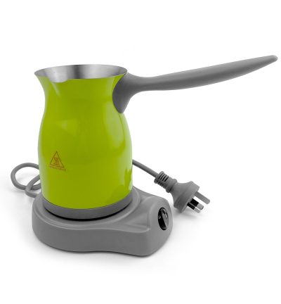 Green Electric Turkish Greek Arabic Coffee Maker Pot Automatic Sensor Anti Overflow