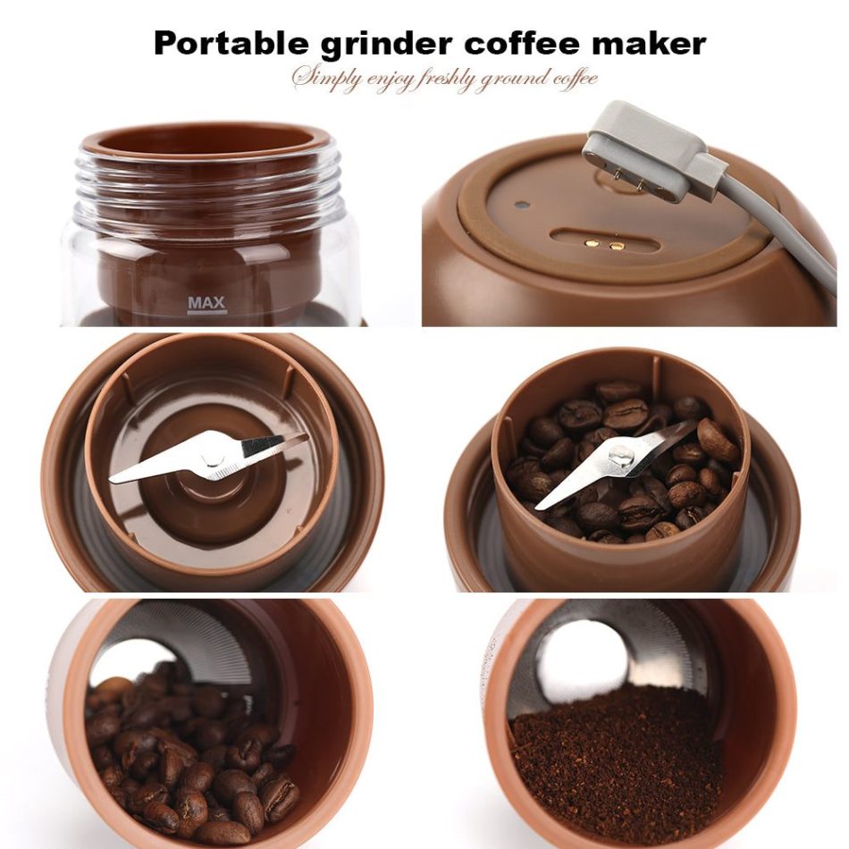 Pink All in1 Anywhere Portable Drip Pour Over Coffee Maker + Electric Grinder + Juice Blender Anywhere Freshly Ground Coffee - Image 7