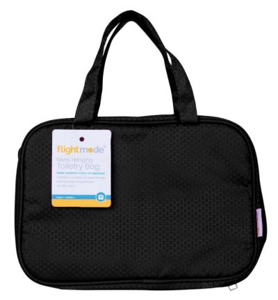 Travel Waterproof Hanging Toiletry Bag - Black