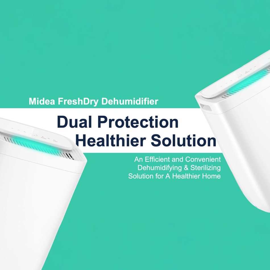 Midea FreshDry Dehumidifier Air Purifier 12L/Day with HEPA Filter Low Noise - Image 2
