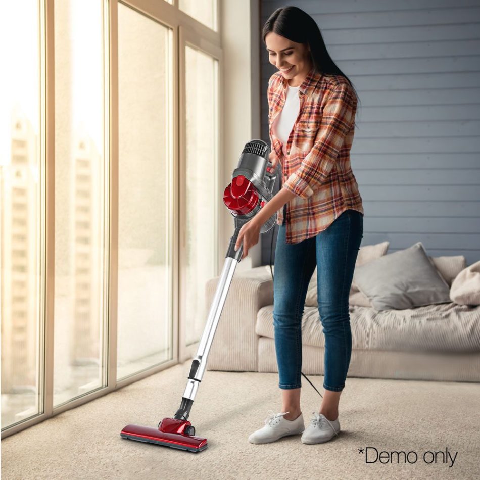 Devanti Stick Vacuum Cleaner Handheld Corded 450W Red - Image 7