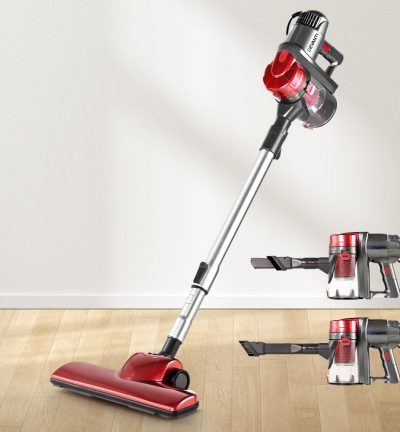 Devanti Stick Vacuum Cleaner Handheld Corded 450W Red