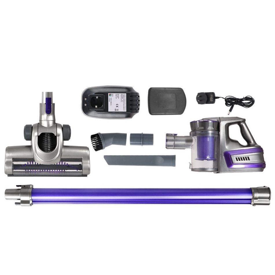 Devanti Stick Vacuum Cleaner Bagless Cordless 150W Purple - Image 7
