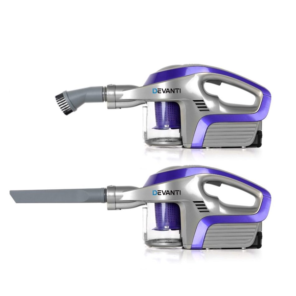 Devanti Stick Vacuum Cleaner Bagless Cordless 150W Purple - Image 7