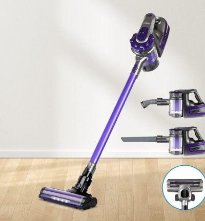 Devanti Stick Vacuum Cleaner Cordless Roller Brush 150W Purple