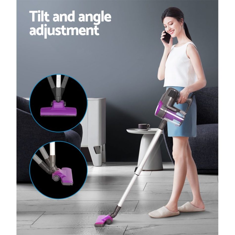 Devanti Stick Vacuum Cleaner Bagless Corded 500W Purple - Image 4