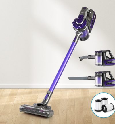 Devanti Stick Vacuum Cleaner Cordless HEPA Filter Purple