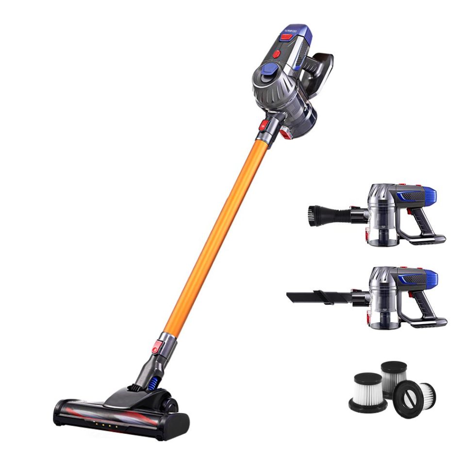 Devanti Stick Vacuum Cleaner Cordless HEPA Filter Gold 150W - Image 7