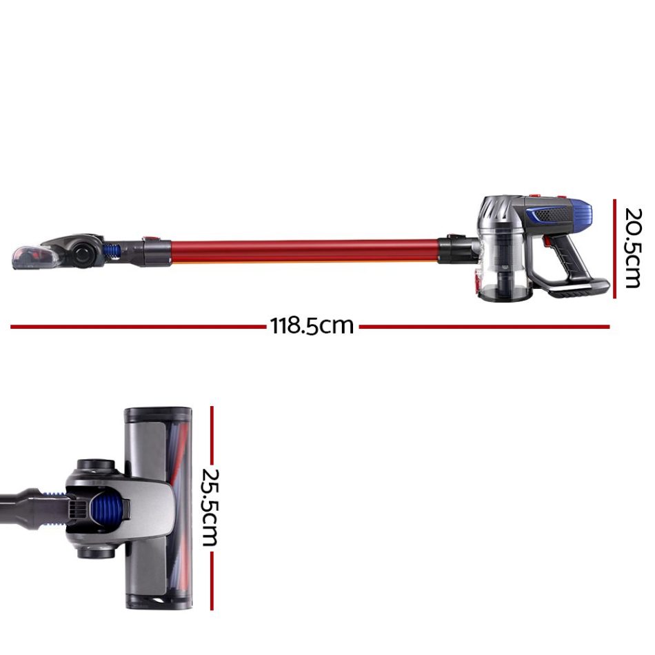 Devanti Stick Vacuum Cleaner HEPA Filter Red 150W - Image 2