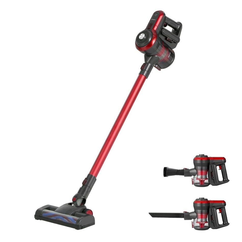 Devanti Stick Vacuum Cleaner Brushless Cordless 250W Red - Image 7