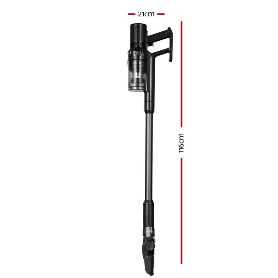 Devanti Stick Vacuum Cleaner Brushless Cordless 350W Grey - Image 2
