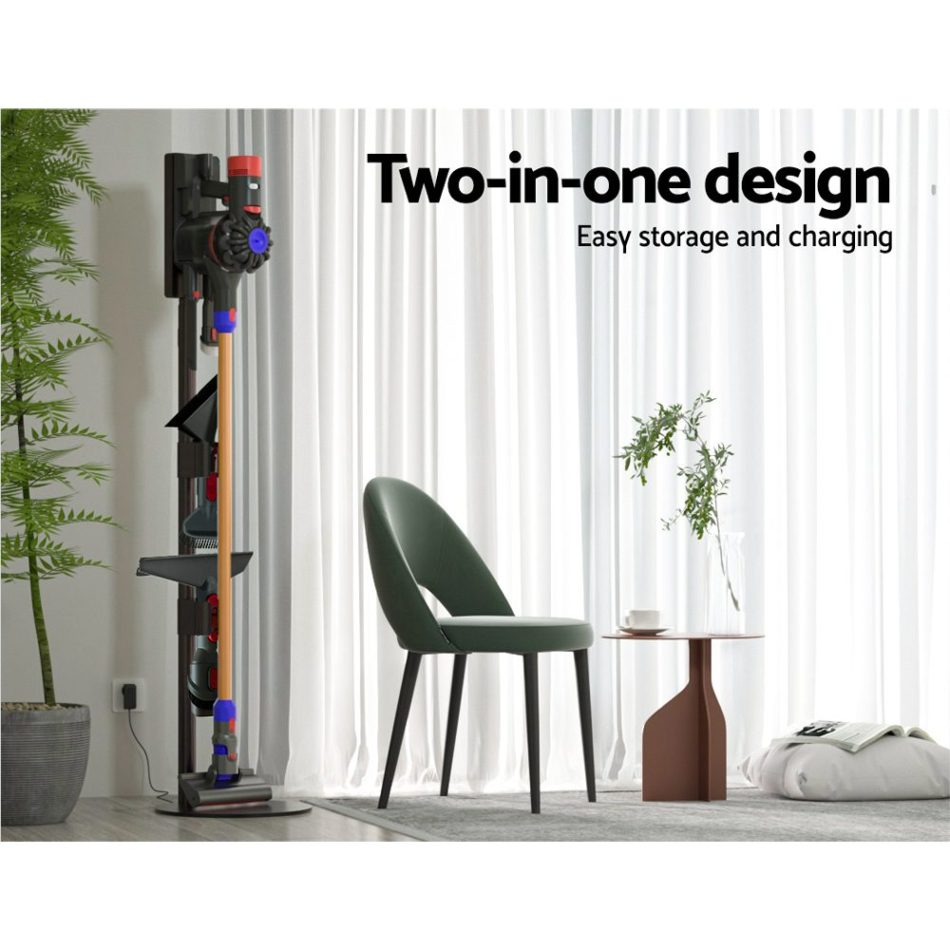Artiss Freestanding Dyson Vacuum Cleaner Stand for V6 7 8 10 11 Grey - Image 5