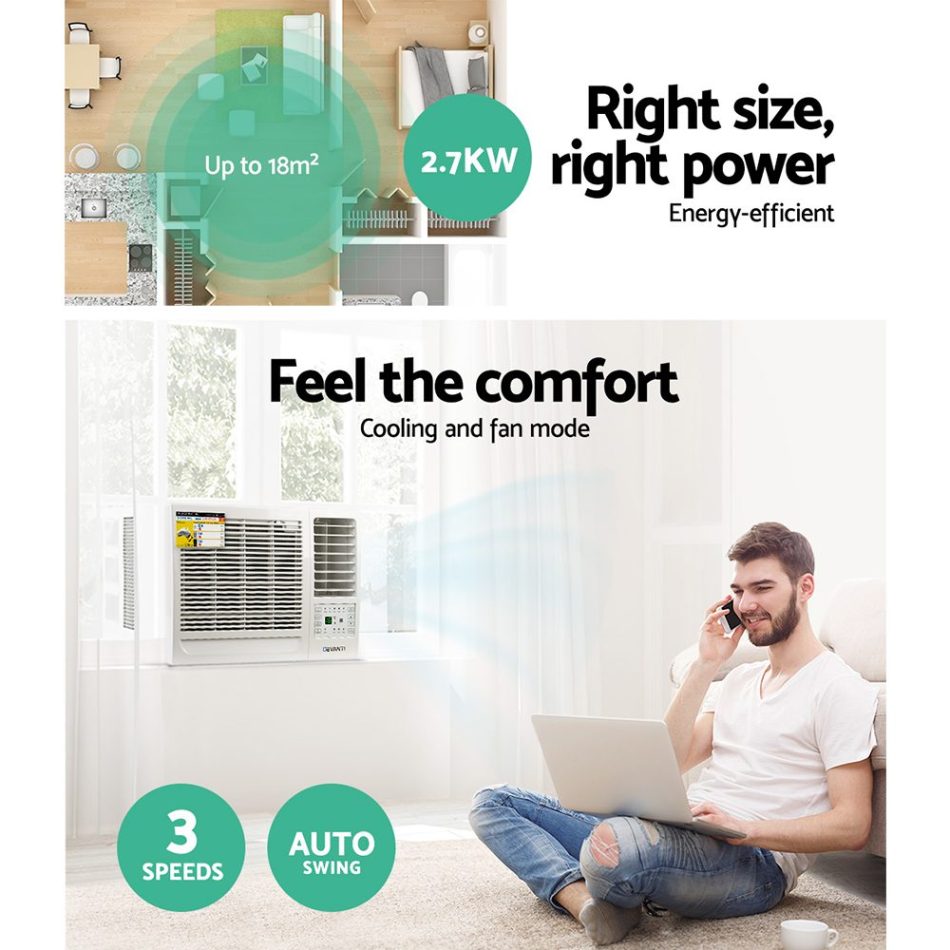 Devanti Window Air Conditioner 2.7kW - Image 4