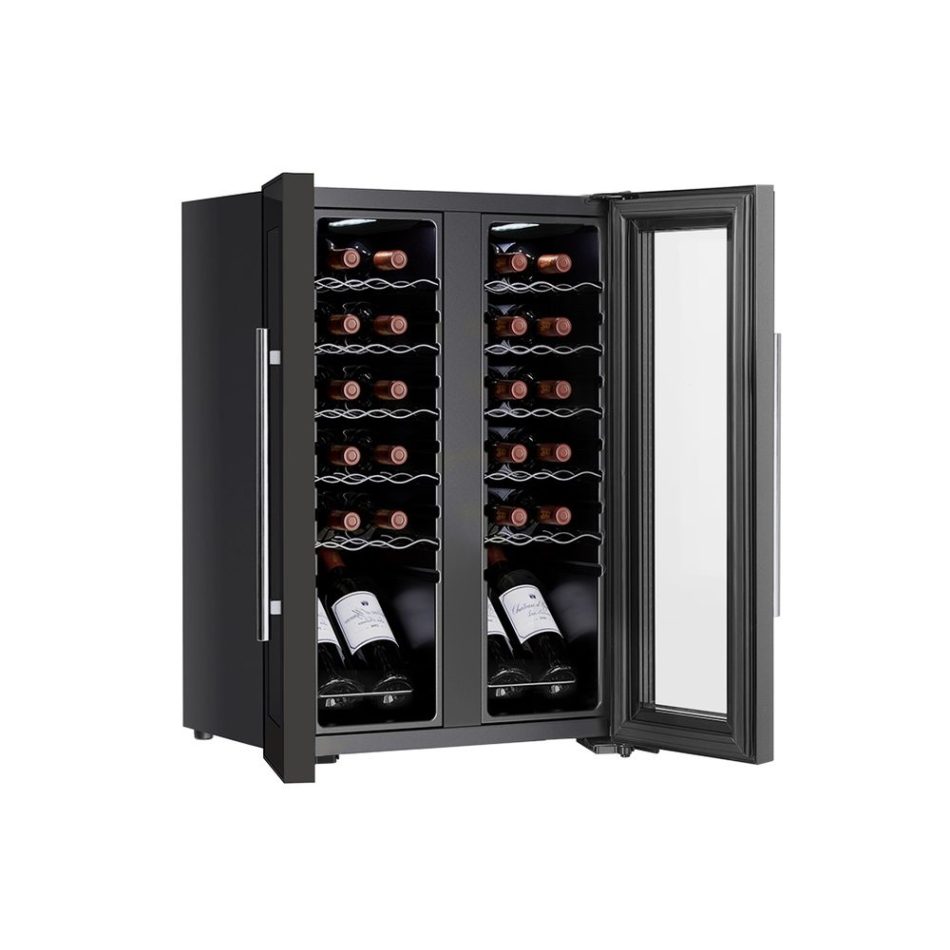 Devanti Wine Fridge Cooler Dual Zone 24 Bottles - Image 3