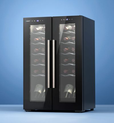 Devanti Wine Fridge Cooler Dual Zone 24 Bottles