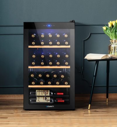 Devanti Wine Fridge Cooler 34 Bottles