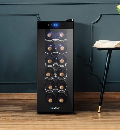Devanti Wine Fridge Cooler 12 Bottles