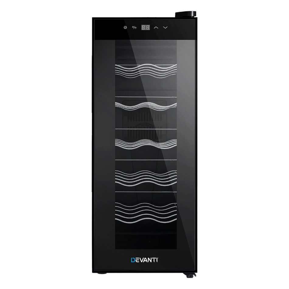 Devanti Wine Fridge Cooler 12 Bottles - Image 3