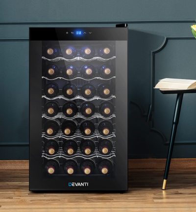 Devanti Wine Fridge Cooler 28 Bottles