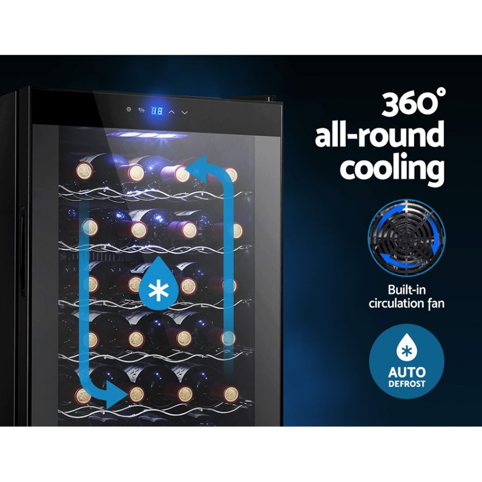 Devanti Wine Fridge Cooler 28 Bottles - Image 4