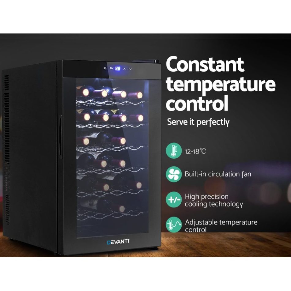 Devanti Wine Fridge Cooler 28 Bottles - Image 7