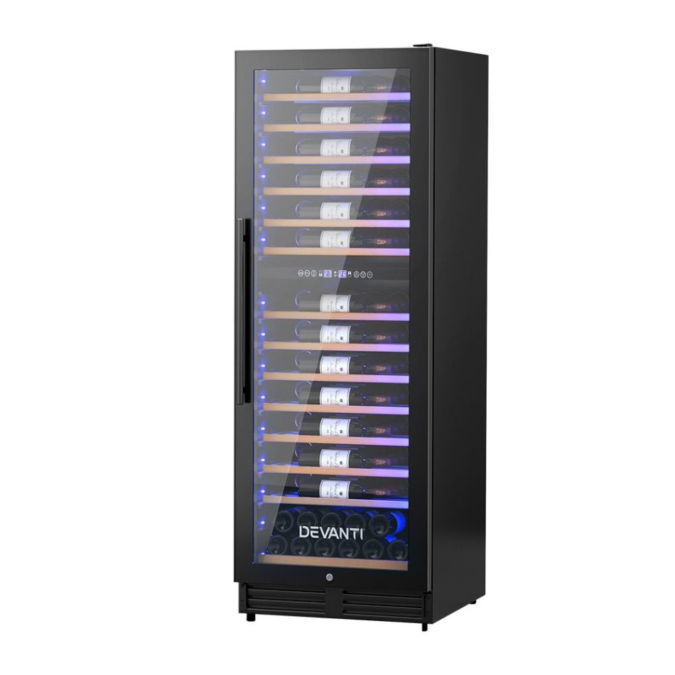 Devanti Wine Fridge Cooler Dual Zone 128 Bottles - Image 7
