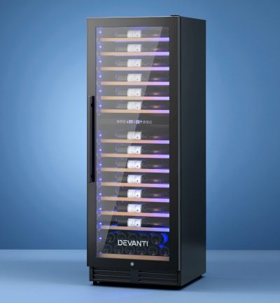 Devanti Wine Fridge Cooler Dual Zone 128 Bottles