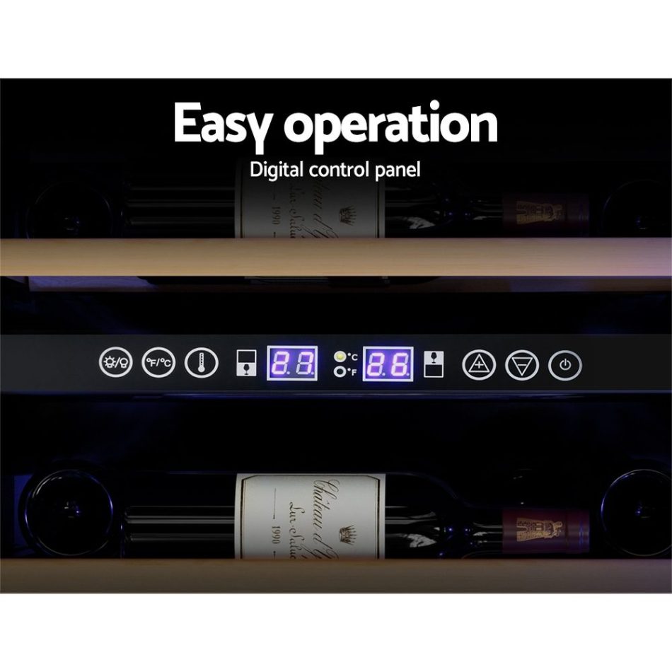Devanti Wine Fridge Cooler Dual Zone 128 Bottles - Image 5