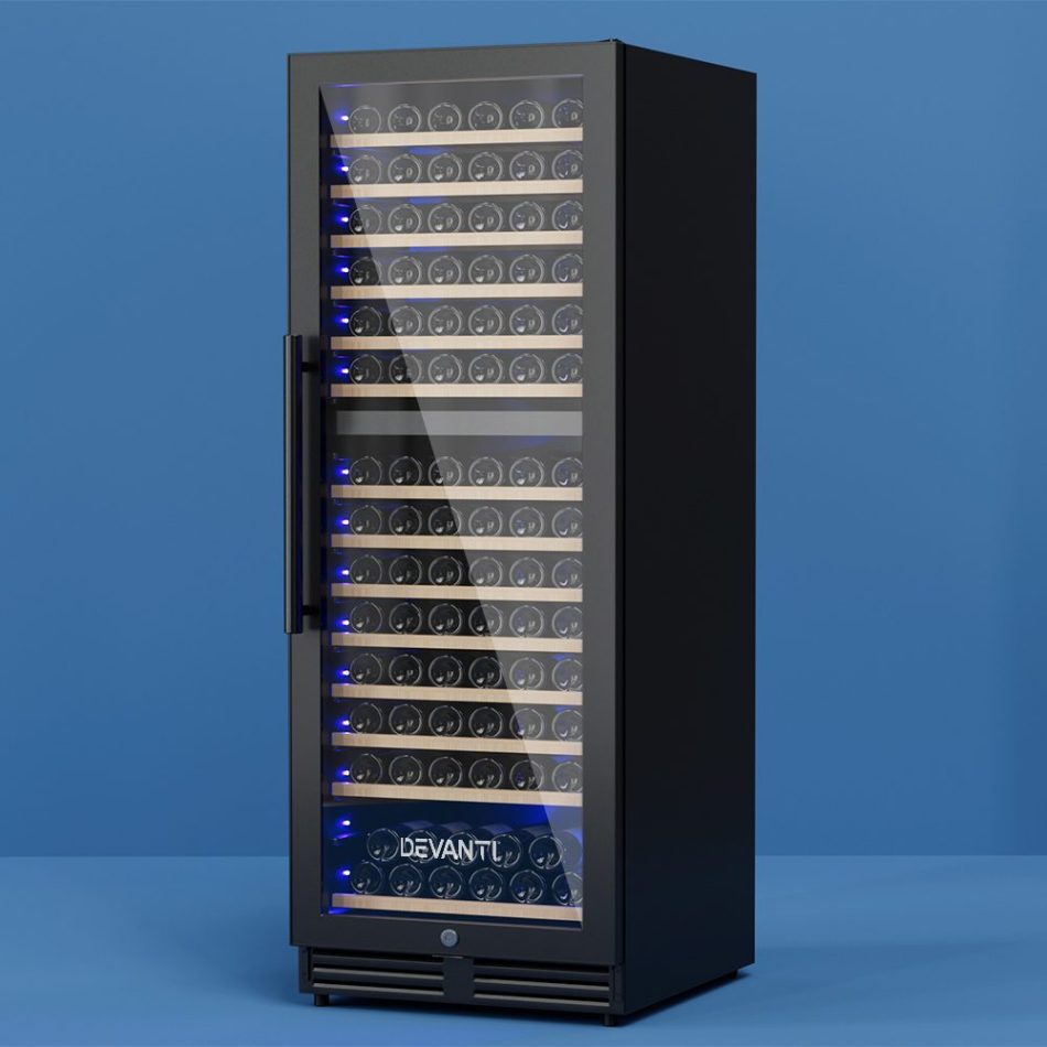 Devanti Wine Fridge Cooler Dual Zone 154 Bottles - Image 7