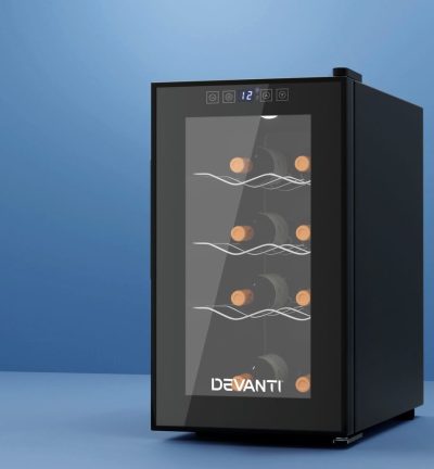 Devanti Wine Fridge Cooler 8 Bottles