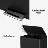 Cefito Pedal Bins Rubbish Bin Dual Compartment Waste Recycle Dustbins 40L Black - Image 6
