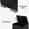 Cefito Pedal Bins Rubbish Bin Dual Compartment Waste Recycle Dustbins 60L Black - Image 6