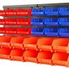 30 Bins Tool Storage Wall Mounted Organiser Parts Garage Workshop Box Heavy Duty