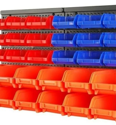 30 Bins Tool Storage Wall Mounted Organiser Parts Garage Workshop Box Heavy Duty