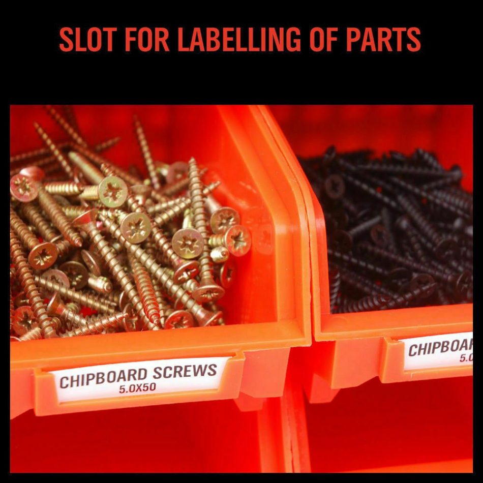 30 Bins Tool Storage Wall Mounted Organiser Parts Garage Workshop Box Heavy Duty - Image 6