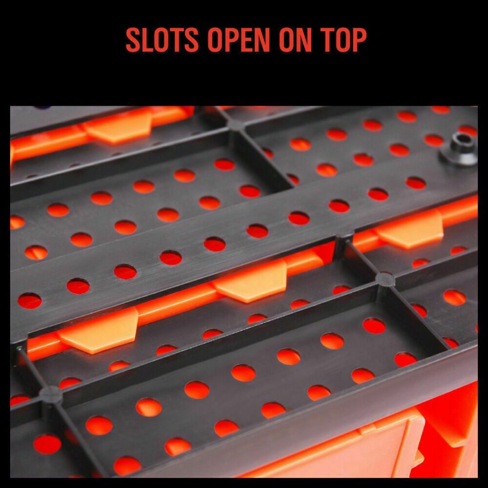 30 Bins Tool Storage Wall Mounted Organiser Parts Garage Workshop Box Heavy Duty - Image 7