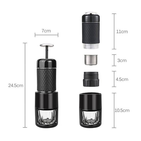 STARESSO Coffee Maker Red Dot Award Winner Portable Espresso Cappuccino Quick Cold Brew Manual Coffee Maker Machines All in One - Pink - Image 4