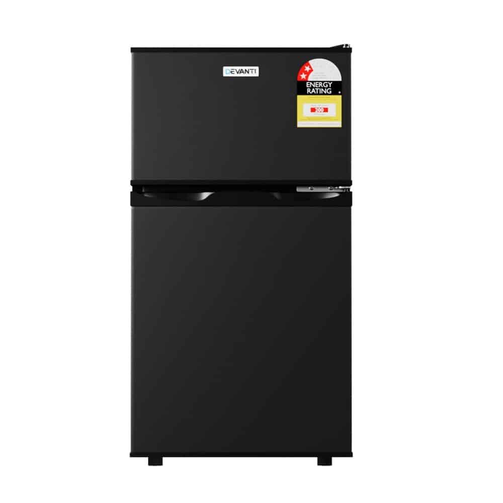 Devanti 80L Bar Fridge Mini Freezer Refrigerator Black - Image 3
